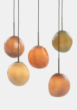 Abby hanglamp 5*E27 - Multikleur