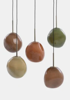 Abby hanglamp 5*E27 - Multikleur