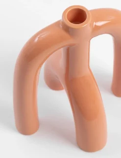 Adele kandelaar H20cm - Oranje