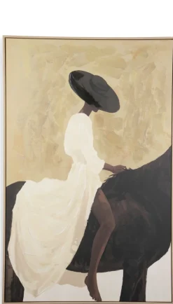 Amazone schilderij 90x140cm - Multikleur