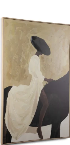 Amazone schilderij 90x140cm - Multikleur