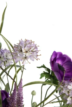 Anemone Spray H75cm kunstbloem - Paars