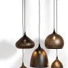 Arjen hanglamp 5*E27 - Zwart/Goud