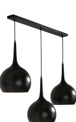 Arjen hanglamp 3*E27 - Zwart/Goud