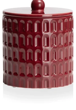 Bisko pot H16.5cm - Bordeaux