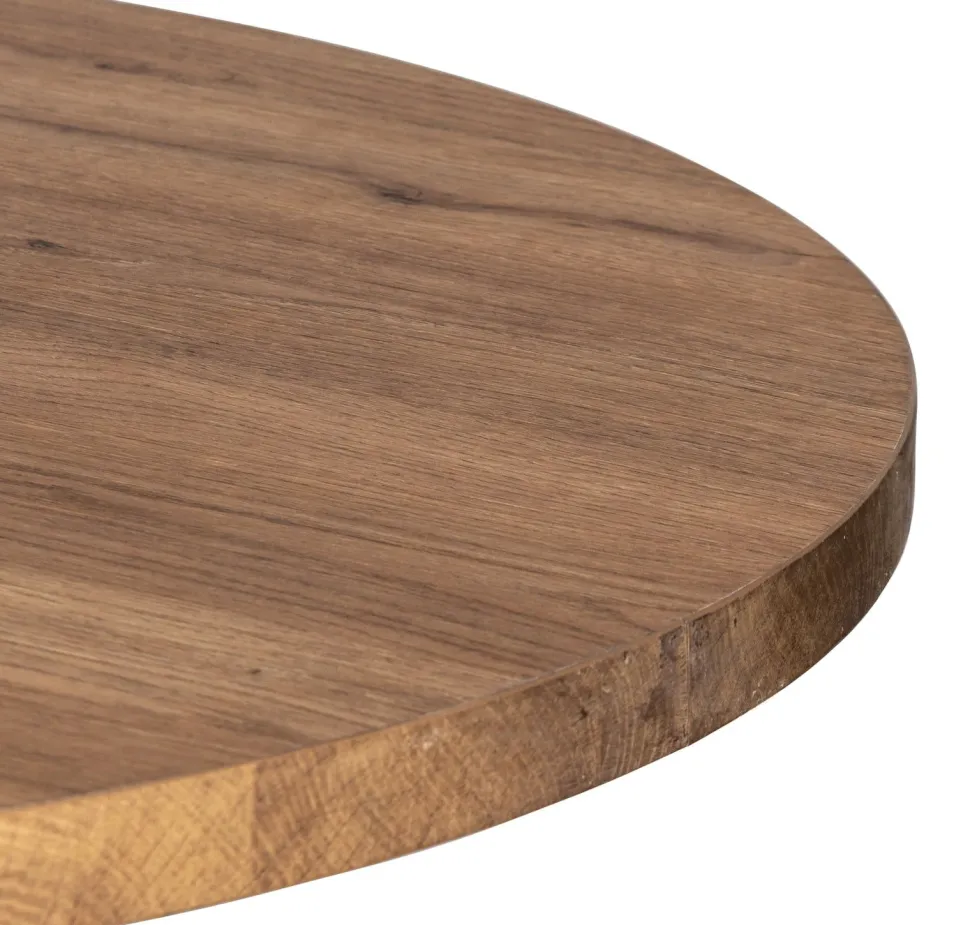 Brest bartafel vintage oak D80cm - Goud