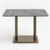 Brest bistrotafel marble light grey 120x75cm - Goud