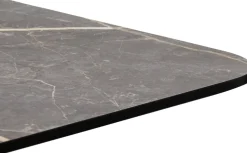Brest bistrotafel marble light grey 120x75cm - Goud