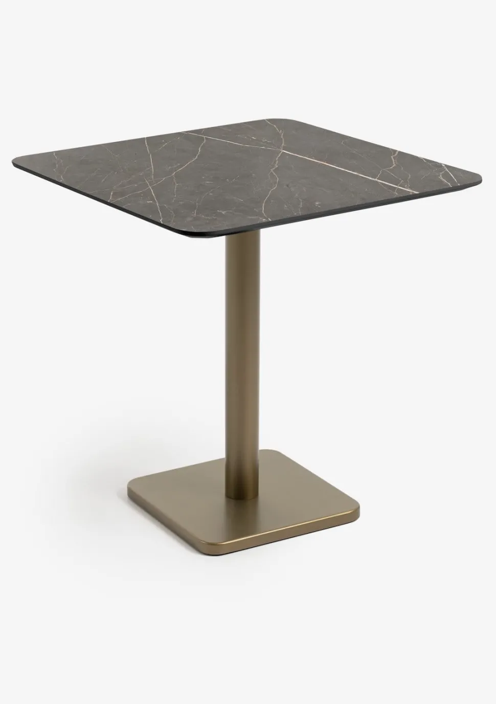 Brest bistrotafel marble onyx 75x75cm - Goud