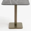 Brest bistrotafel marble light grey 75x75cm - Goud
