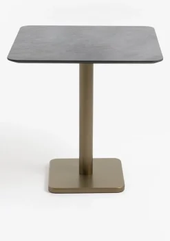 Brest bistrotafel stone anthracite 75x75cm - Goud