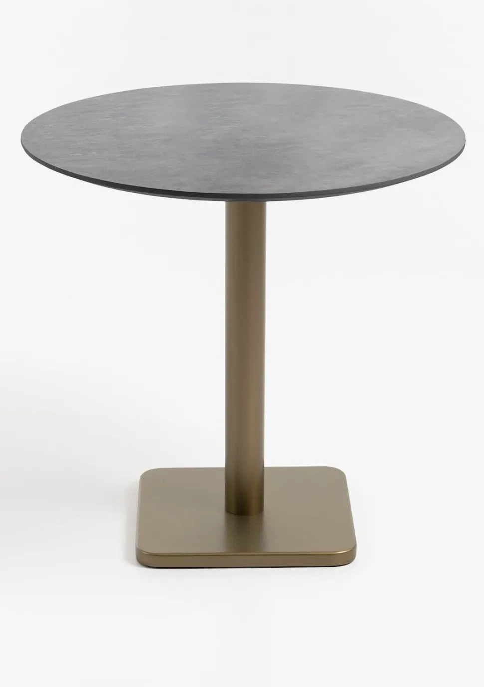 Brest bistrotafel stone anthracite D80cm - Goud