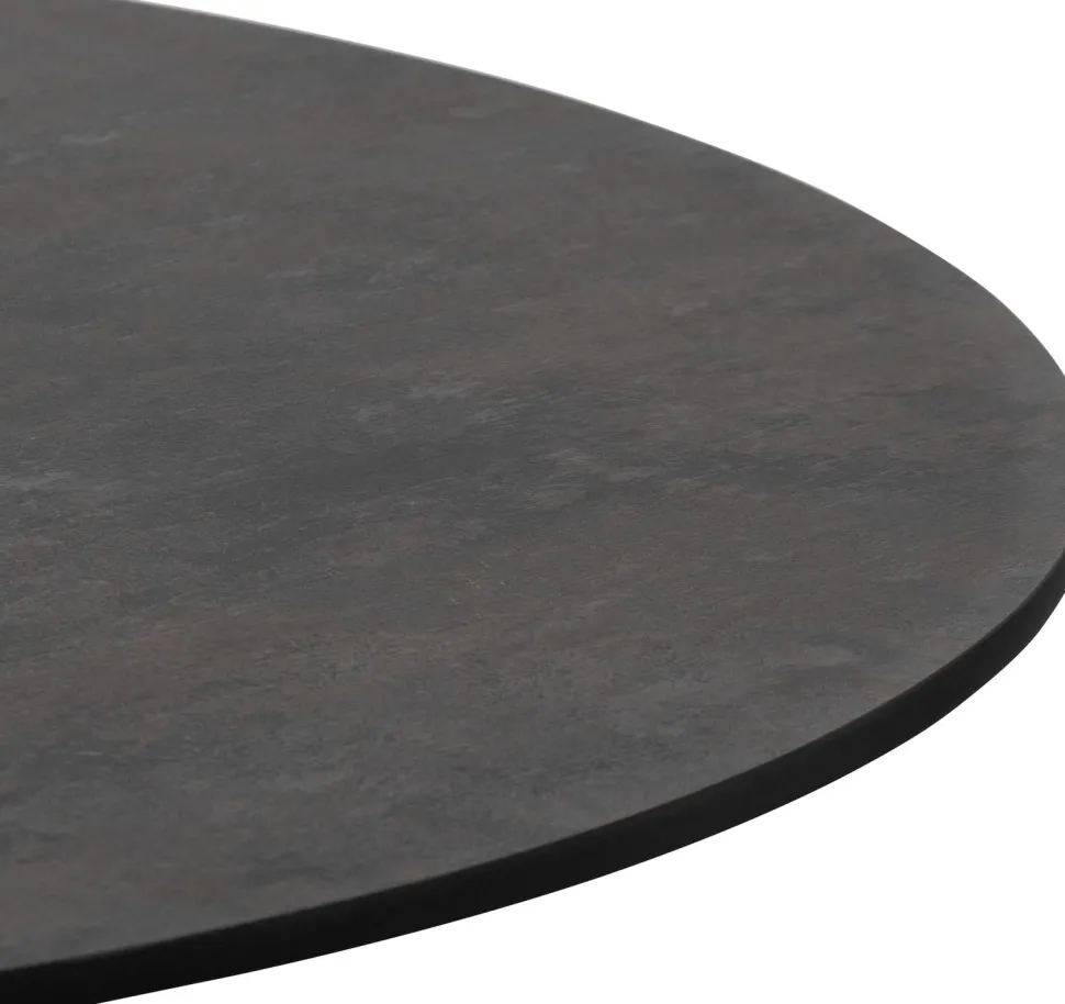 Brest bistrotafel stone anthracite D80cm - Goud