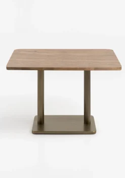 Brest bistrotafel vintage oak 120x75cm - Goud