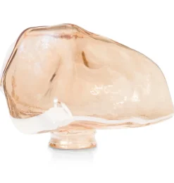 Cali glazen bol L - Bruin