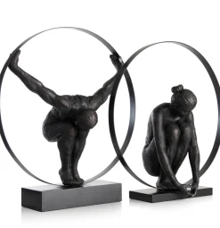 Circle Man beeld H58cm - Zwart