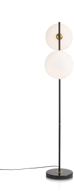 David vloerlamp 2*G9 - Zwart / antraciet