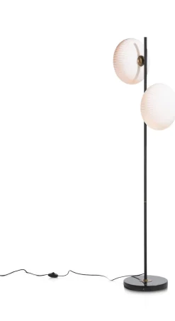 David vloerlamp 2*G9 - Zwart / antraciet