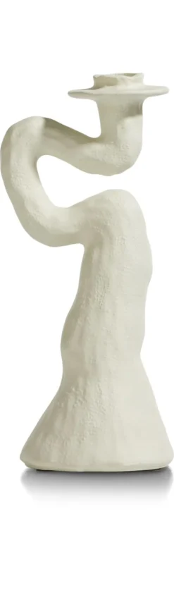 Debra kandelaar H30cm - Cremekleurig