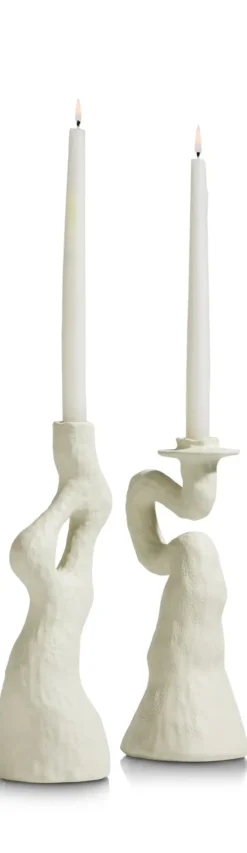 Debra kandelaar H30cm - Cremekleurig