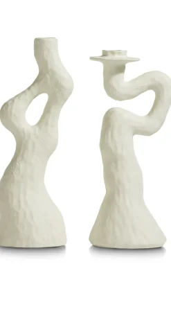 Debra vaas H32cm - Cremekleurig