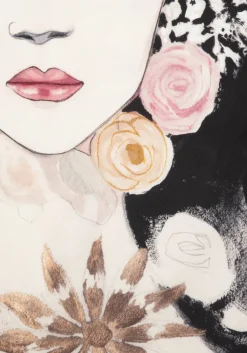 Dior Flower schilderij 120x180cm - Multikleur