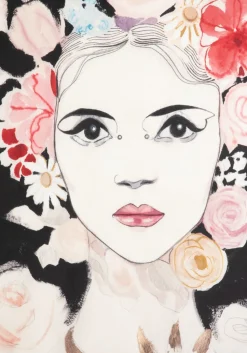 Dior Flower schilderij 120x180cm - Multikleur