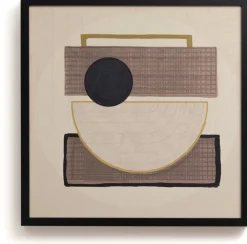 Encounter schilderij 100x100cm - Cremekleurig