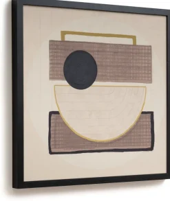 Encounter schilderij 100x100cm - Cremekleurig