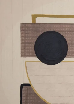 Encounter schilderij 100x100cm - Cremekleurig