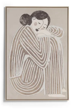 Fae schilderij 80x120cm - Cremekleurig