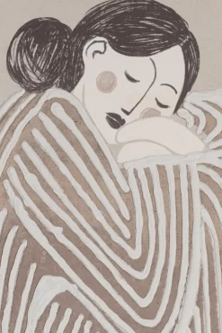 Fae schilderij 80x120cm - Cremekleurig