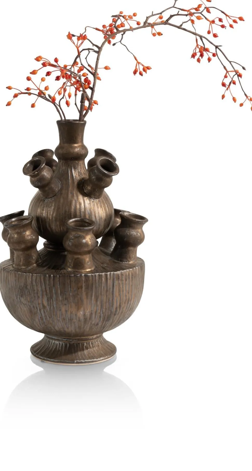 Golden Tulip vaas H39cm - Goud