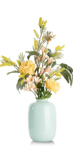 Hibiscus Branch H115cm kunstbloem - Oranje