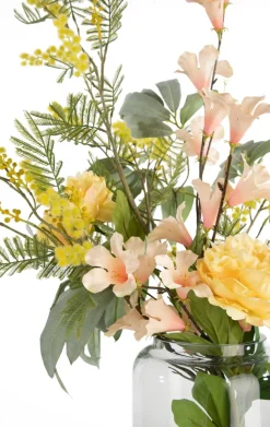 Hibiscus Branch H115cm kunstbloem - Oranje