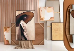 Holly schilderij 90x140cm - Bruin