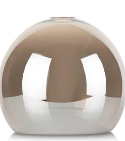 Jayden glazen bol A H27cm - Grijs