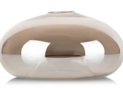 Jayden glazen bol C H14cm - Grijs