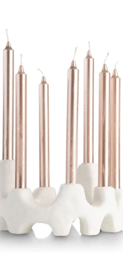 Jet kandelaar H14,5cm - Wit