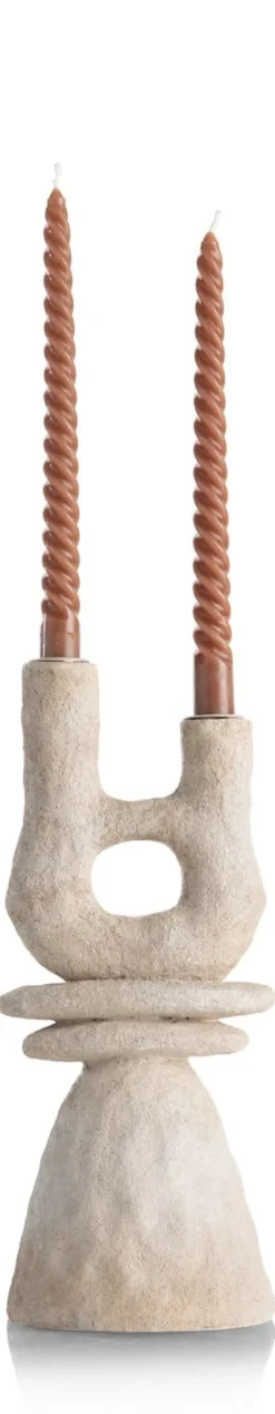 June kandelaar H32cm - Cremekleurig