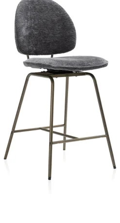 Kjel barstoel - champagne frame - Antraciet