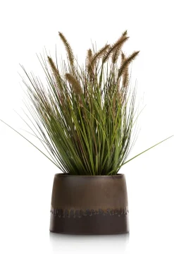 Lara bloempot H17cm - Grijs