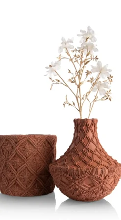 Maeve vaas H33cm - Terracotta