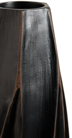 Merle vaas H81cm - Zwart