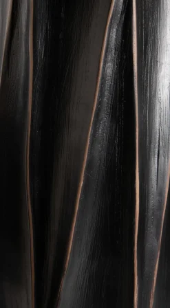 Merle vaas H81cm - Zwart