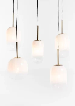 Milky hanglamp 5*E27 - Wit