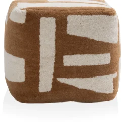 Olivia poef H40cm - Bruin