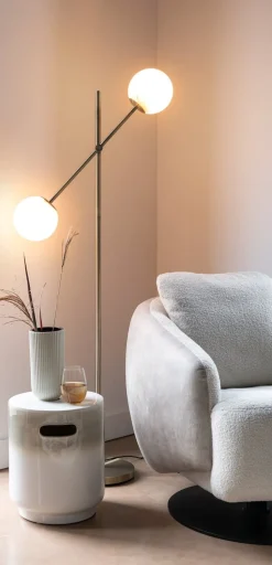 Oona vloerlamp 2*E27 - Goud