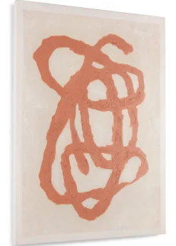 Organic Abstract set van 2 schilderijen 70x100cm - Oranje