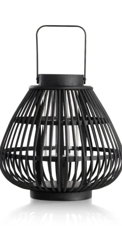 Philou windlicht H26,5cm - Zwart